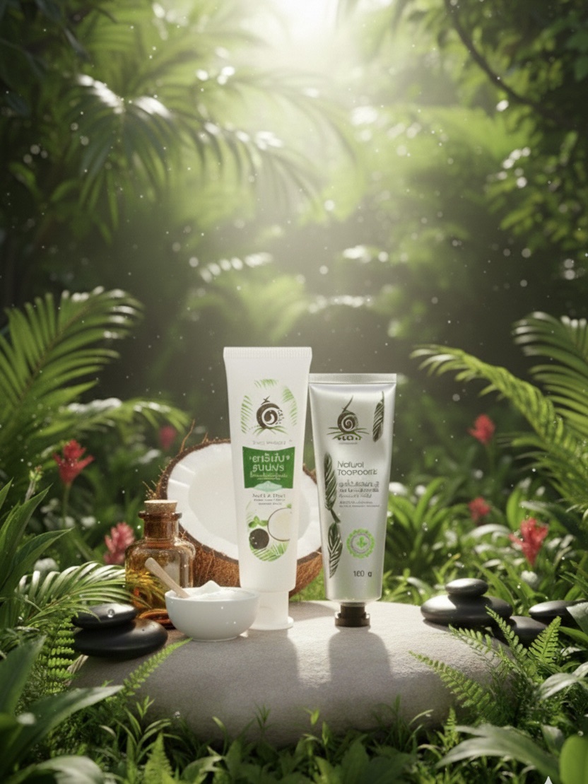 แพ็คคู่ ยาสีฟันน้ำมันมะพร้าว