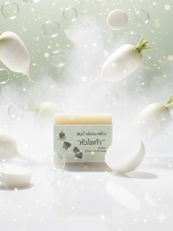 สบู่น้ำมันมะพร้าว "สบู่หัวไชเท้า"