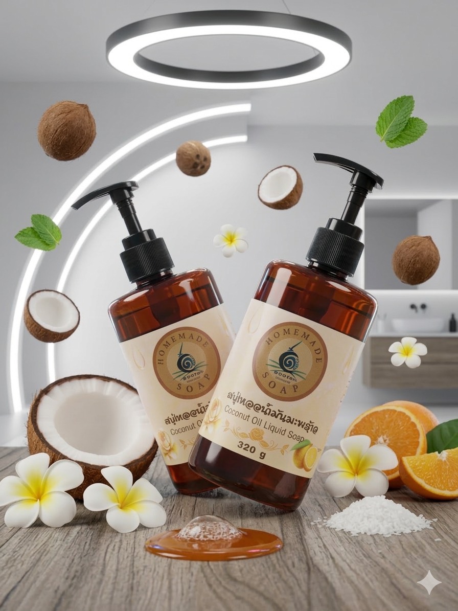 แพ็คคู่สบู่เหลวน้ำมันมะพร้าว
