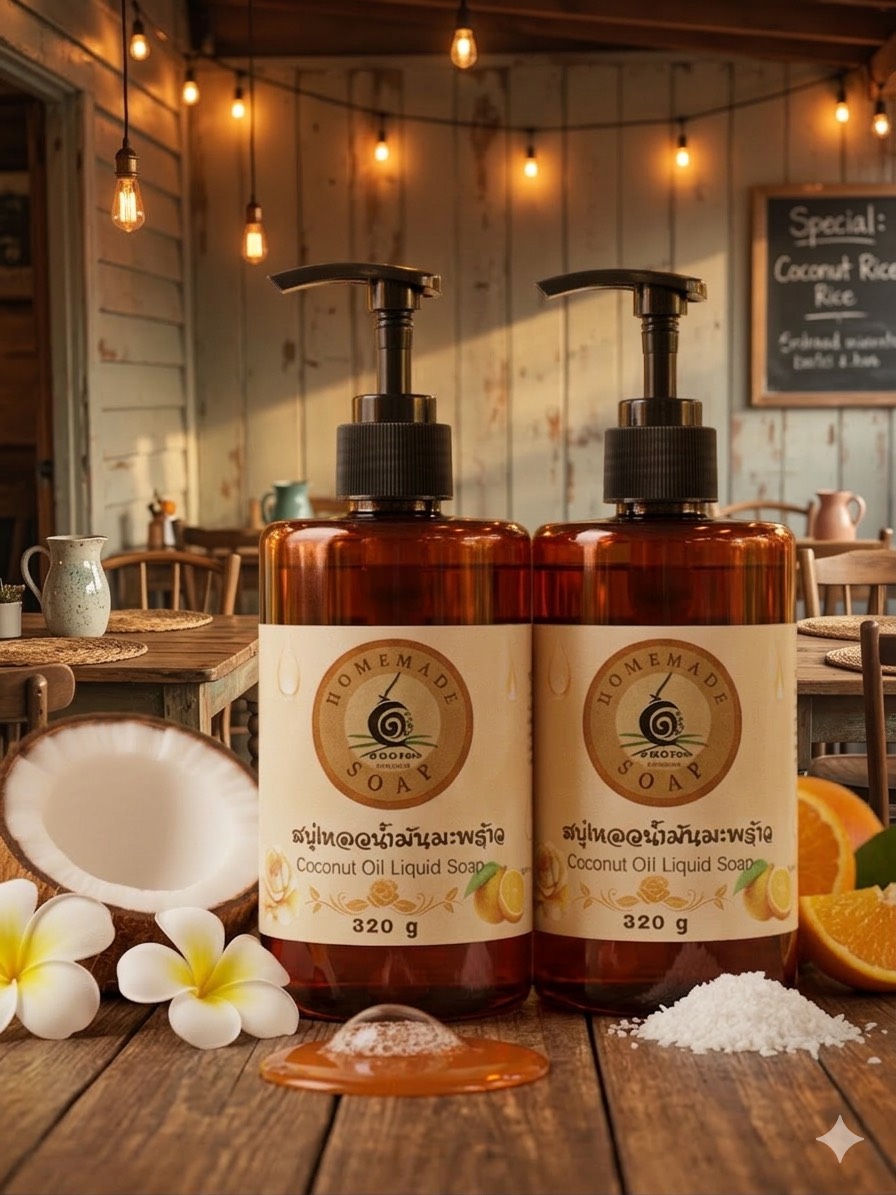 แพ็คคู่สบู่เหลวน้ำมันมะพร้าว
