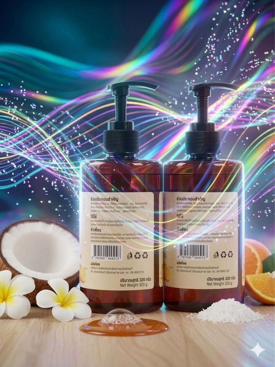 แพ็คคู่สบู่เหลวน้ำมันมะพร้าว