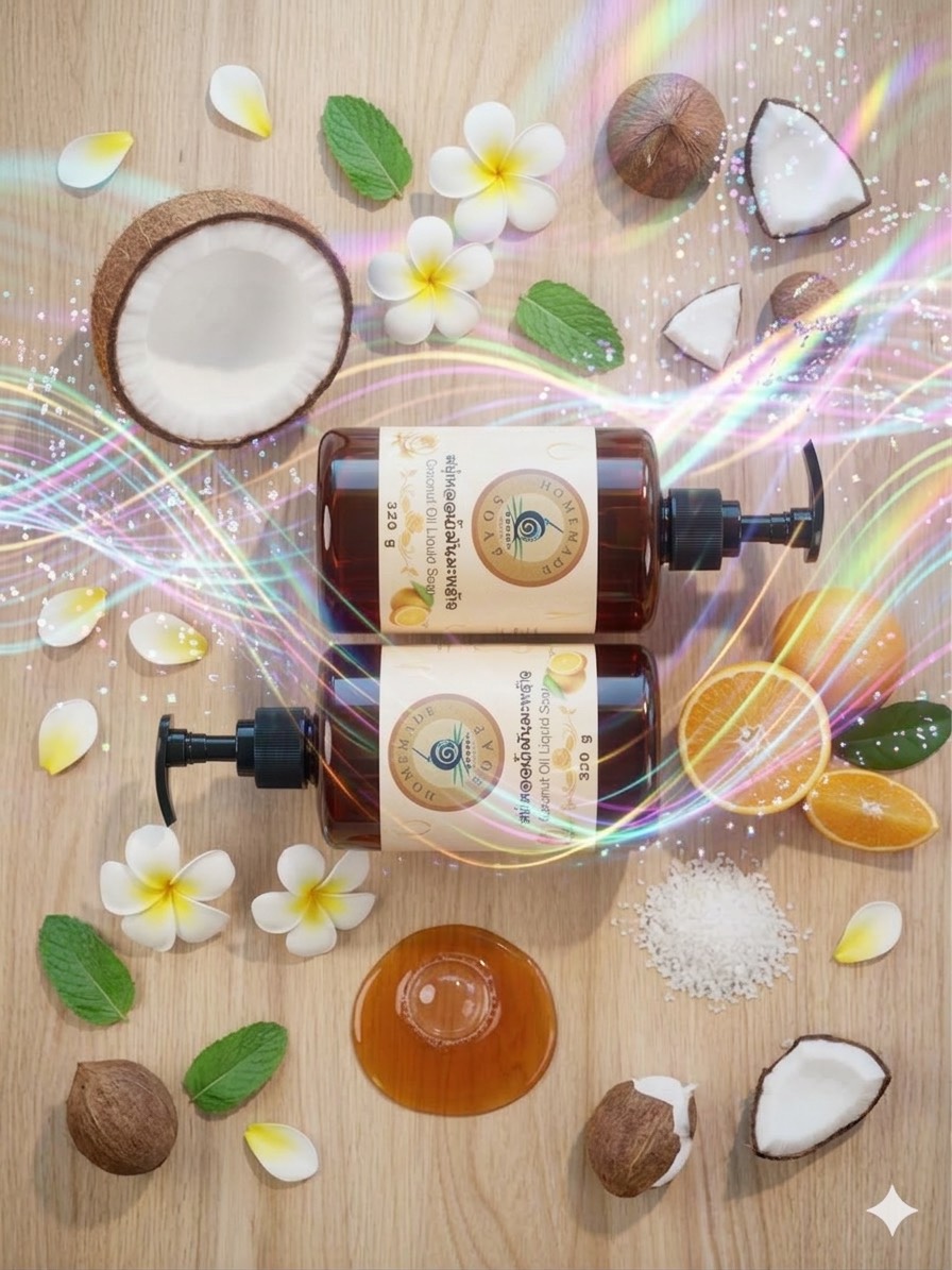 แพ็คคู่สบู่เหลวน้ำมันมะพร้าว