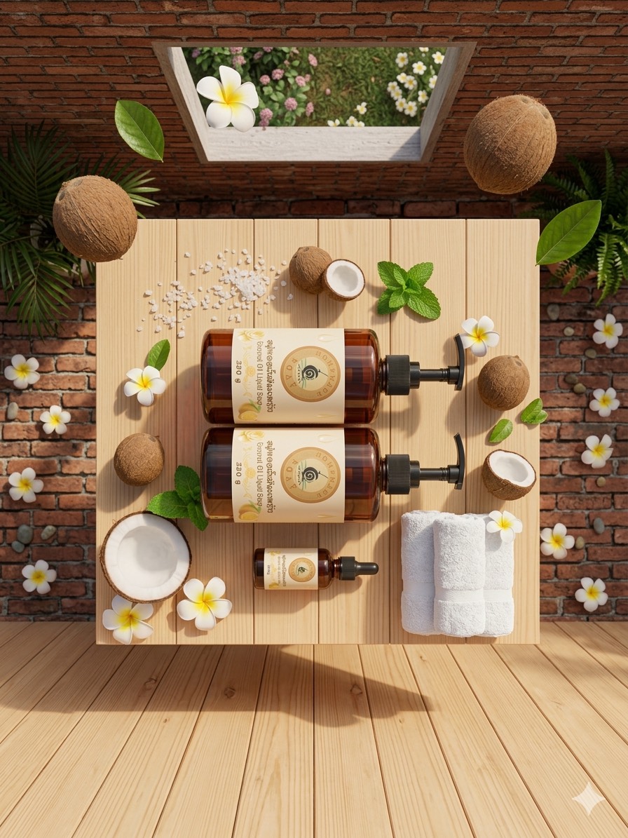 แพ็คคู่สบู่เหลวน้ำมันมะพร้าว