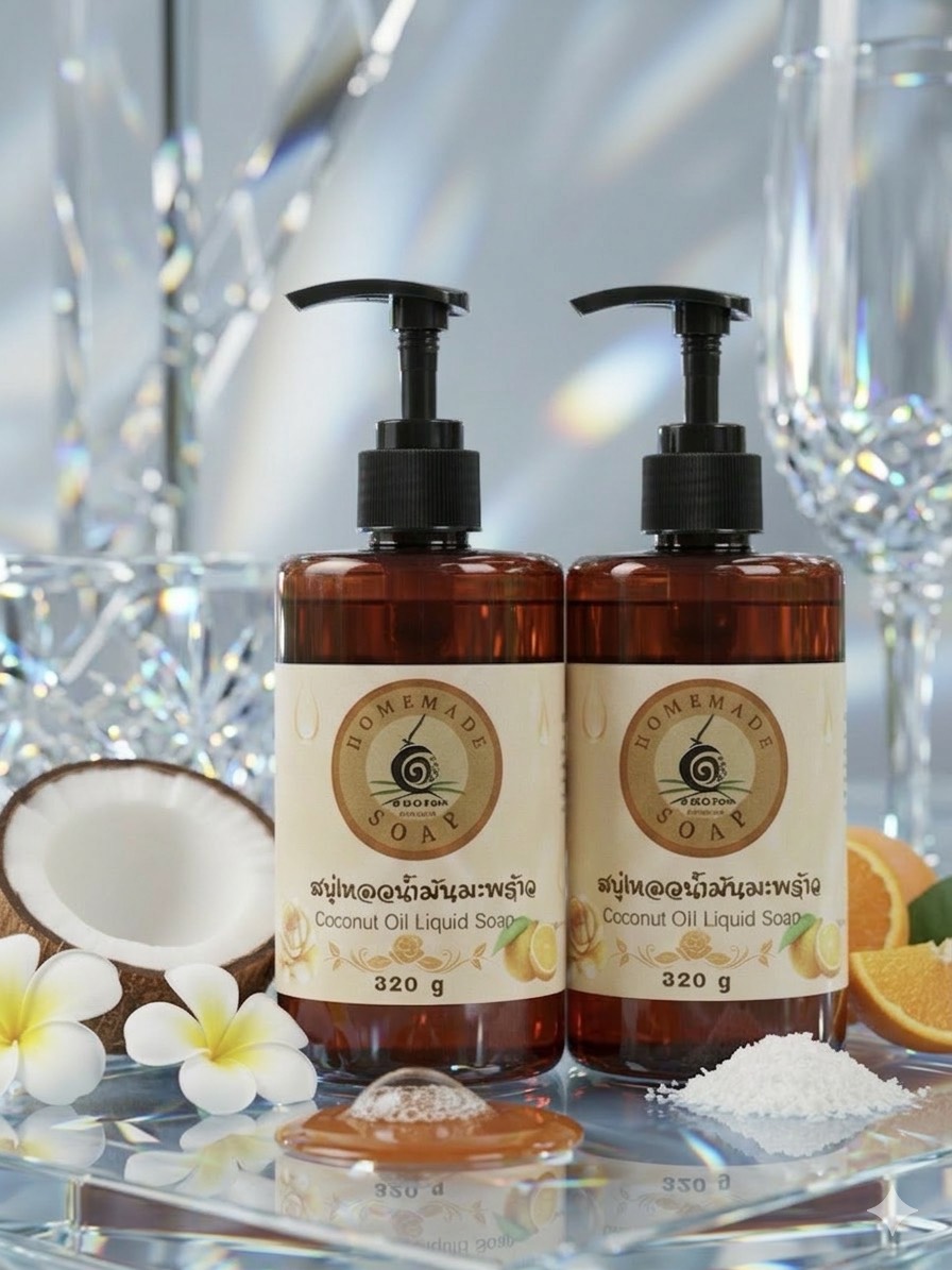 แพ็คคู่สบู่เหลวน้ำมันมะพร้าว