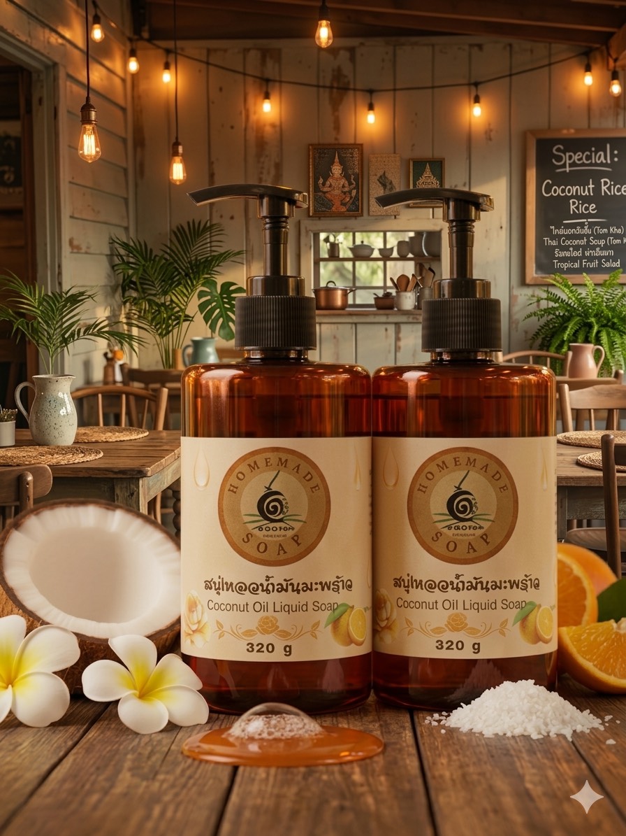 แพ็คคู่สบู่เหลวน้ำมันมะพร้าว