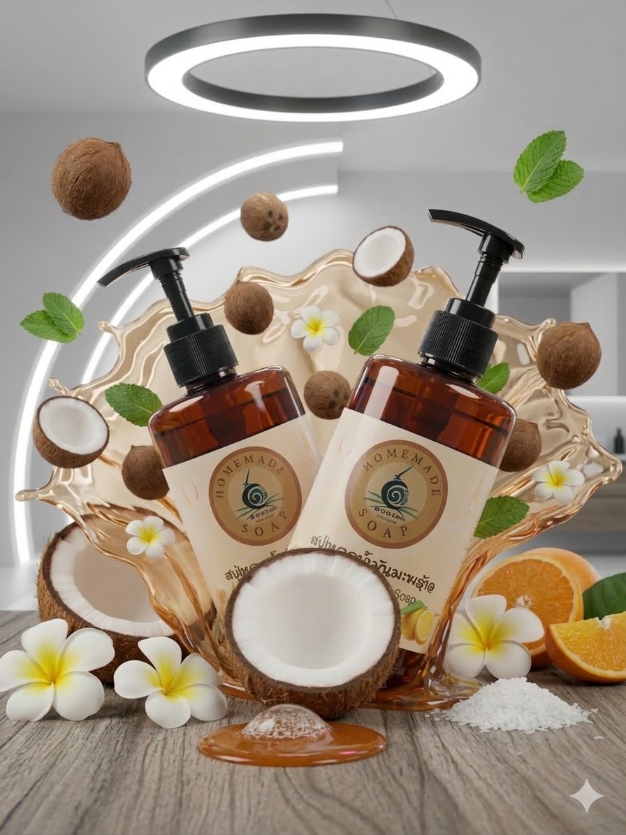 แพ็คคู่สบู่เหลวน้ำมันมะพร้าว