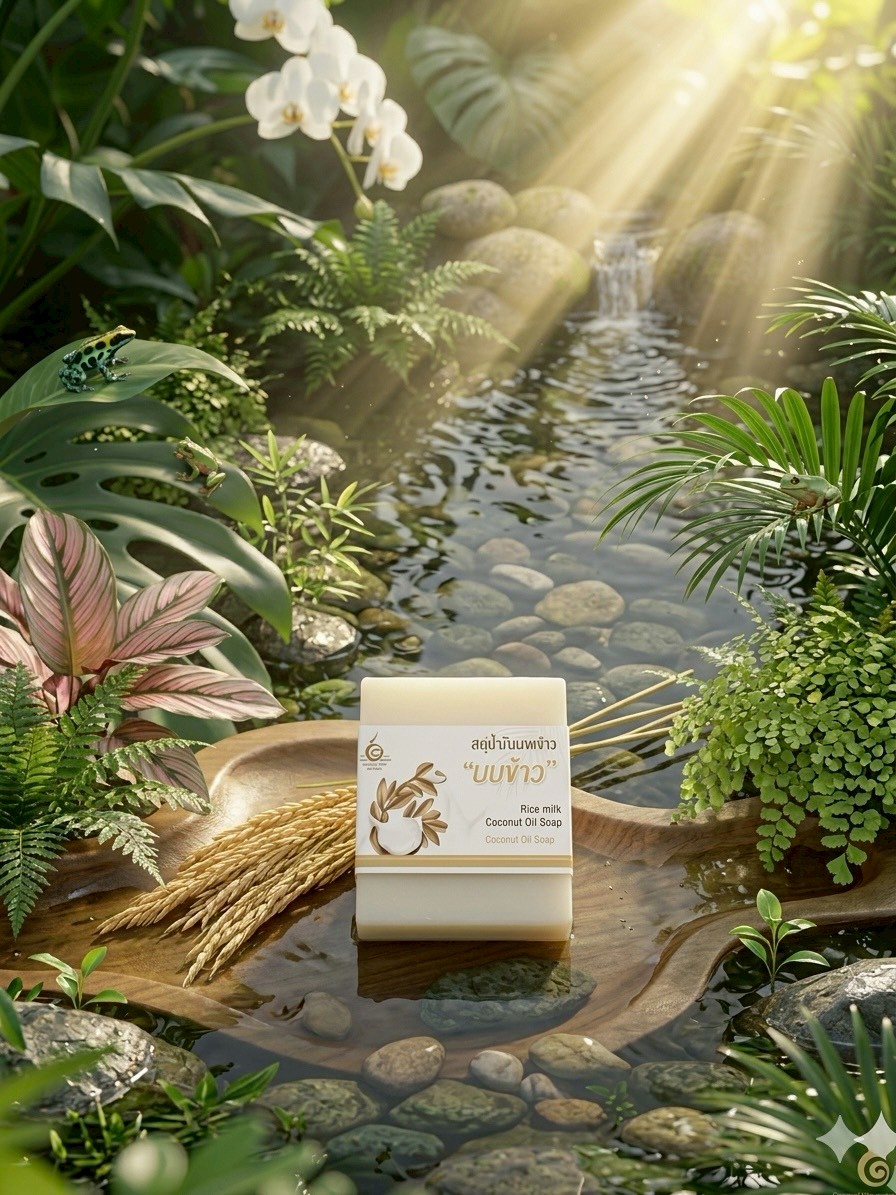 สบู่น้ำมันมะพร้าวนมข้าว