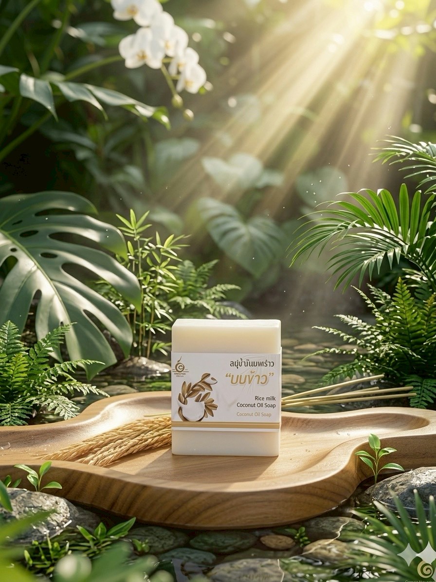 สบู่น้ำมันมะพร้าวนมข้าว