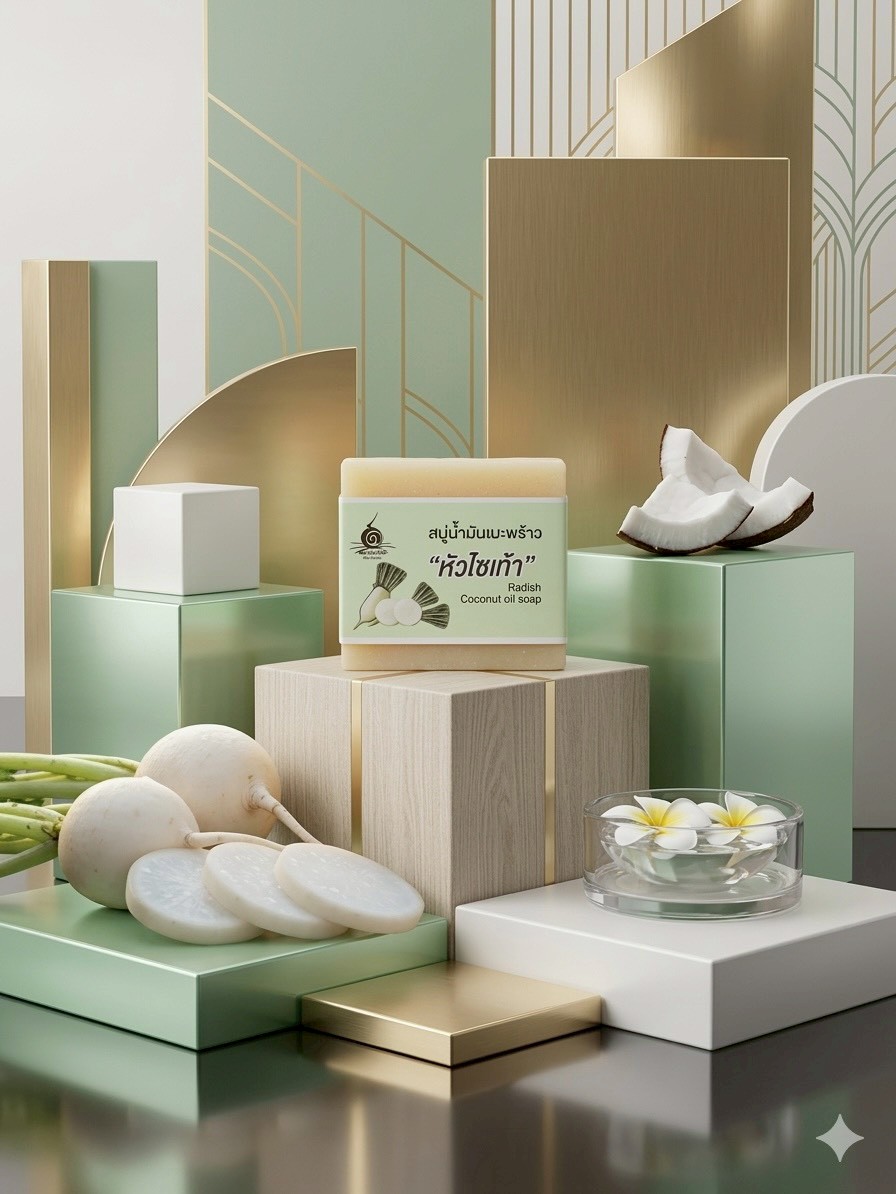 สบู่หัวไชเท้าน้ำมันมะพร้าว